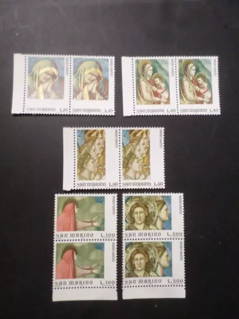 San Marino, 1975, Serie 893/897 IN Pair Year Sainte, Stamps New, MNH