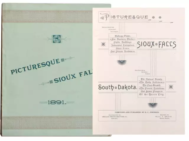 Sioux Falls Photo Book Photograph Photogravure 1891