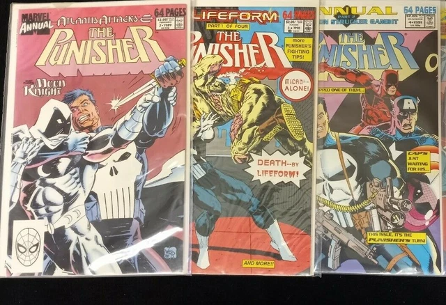 Marvel Comics: Annual The Punisher (1989, #2) (1990, #3) (1991, #4) NEW