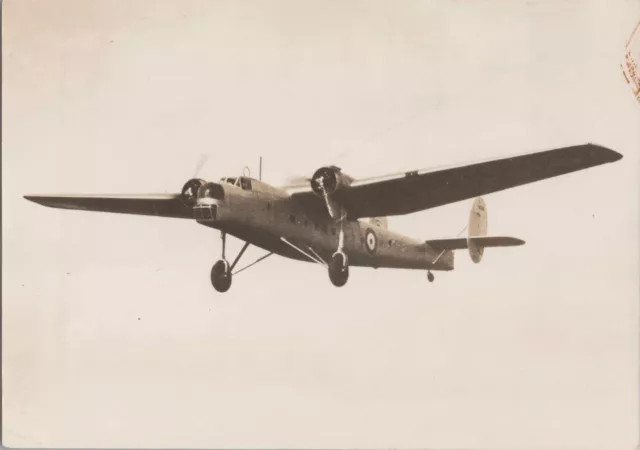 Bristol Bombay Vintage Photo Raf Royal Air Force 1
