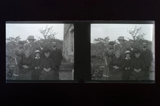 France Famille Photo NEGATIF PL51L27n13 Plaque de verre Vintage 1909