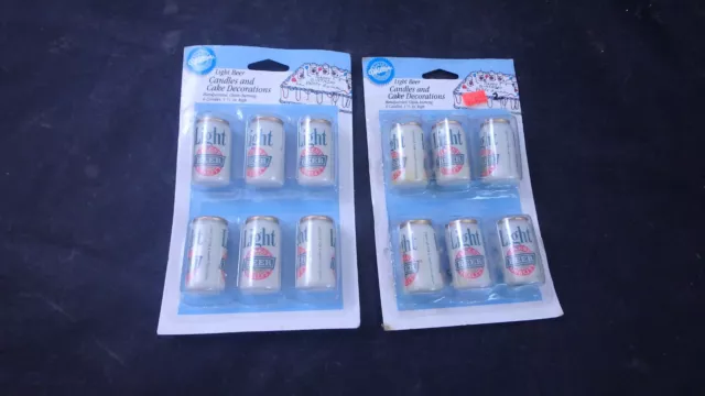 Light Beer Can Shaped Candles Wilton  Birthday Cake Candles  2 - 6Pk Decoration