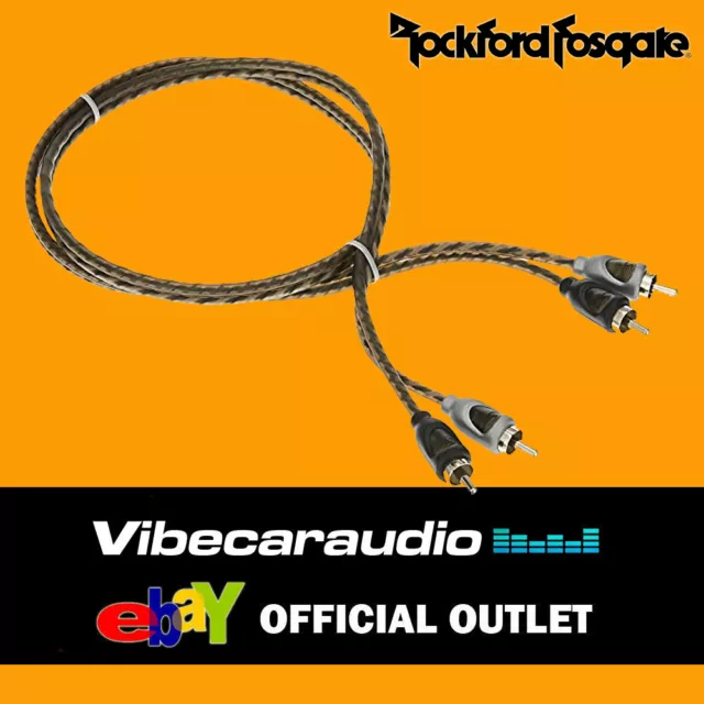 Rockford Fosgate RFI-6 - 2 Metre Twisted Dual RCA Cable OFC Oxygen Free Copper