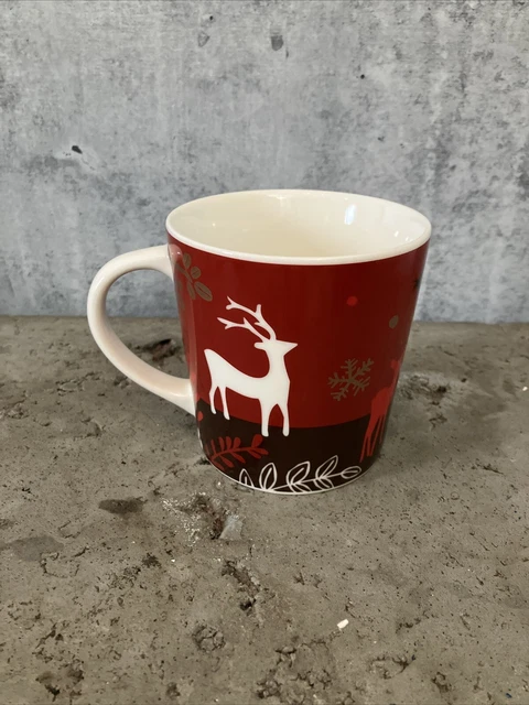 Starbucks Red Deer Reindeer Coffee Mug Winter Christmas 2009 Oversized 16 oz