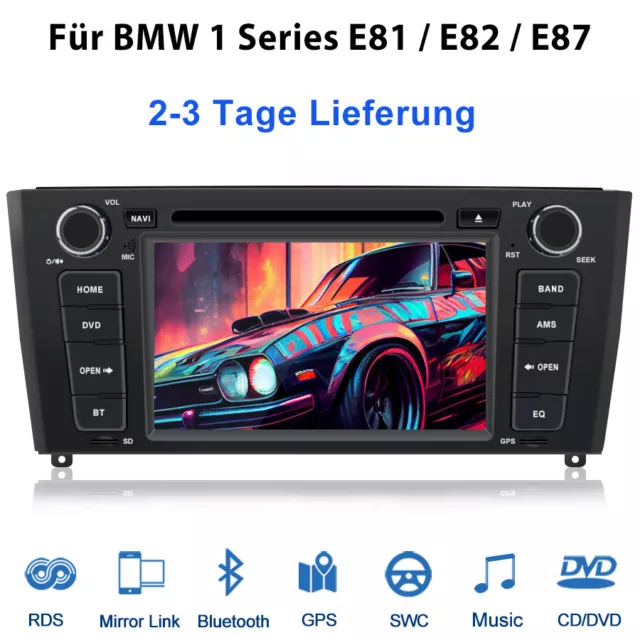 Für BMW 1er E81 E82 E87 2004-2011 DAB+ 7”HD Autoradio CD DVD Navi GPS BT SWC FM
