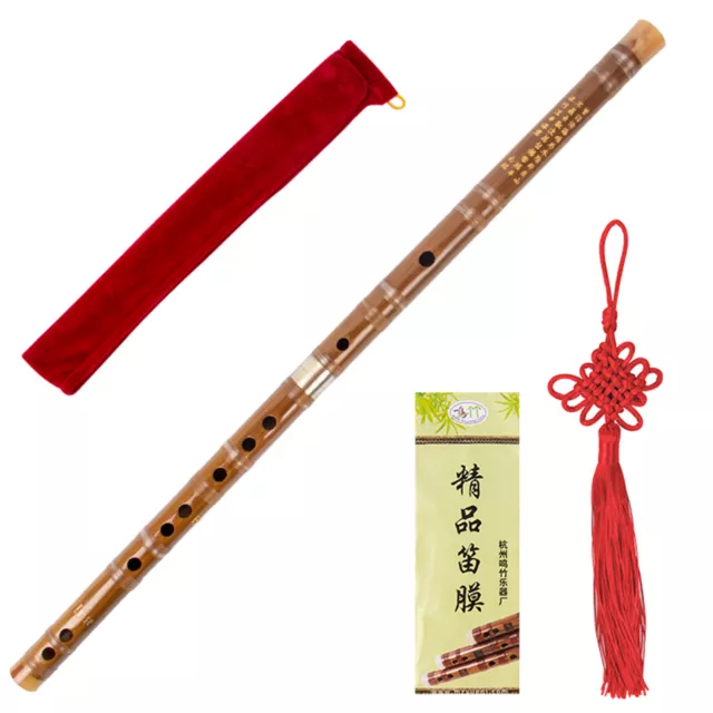 Kmise Traditional Bamboo Flute E Key 10 Hole Dizi For Beginner To Professional