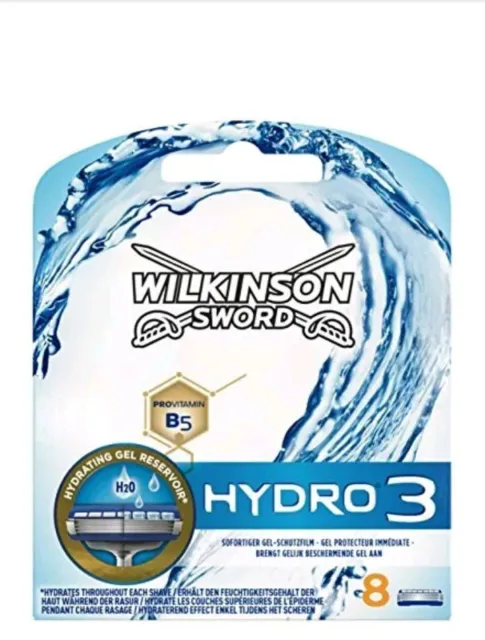 Wilkinson Épée Hydro 3 Lames de Rasoir, 8 Pièce/Original
