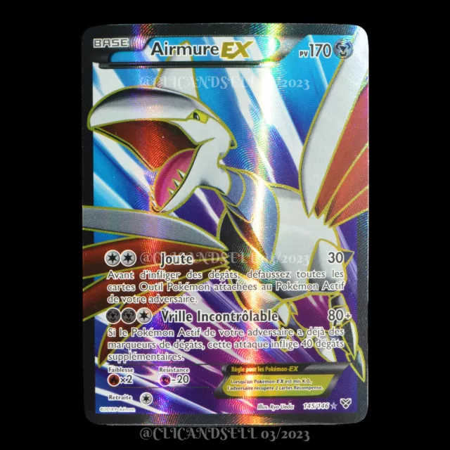 carte Pokémon Airmure EX 145/146 #3 XY NEUF FR