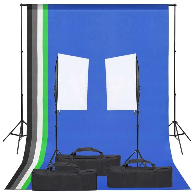 Kit per Studio Fotografico con Set di Luci e Fondale 5199397