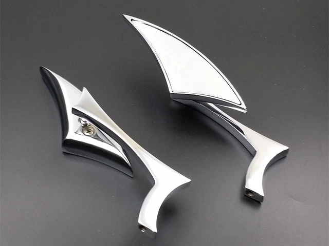 Chrome Spear Rétroviseurs Latéraux Pour Honda Kawasaki Suzuki Yamaha Victory CB