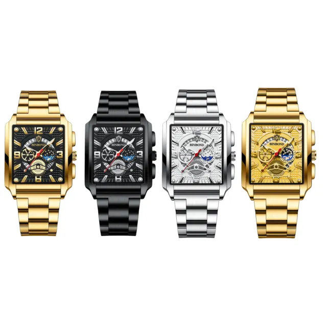 Waterproof Men Quartz Watch Business Stainless Steel Luminous Wristwatch Luxury