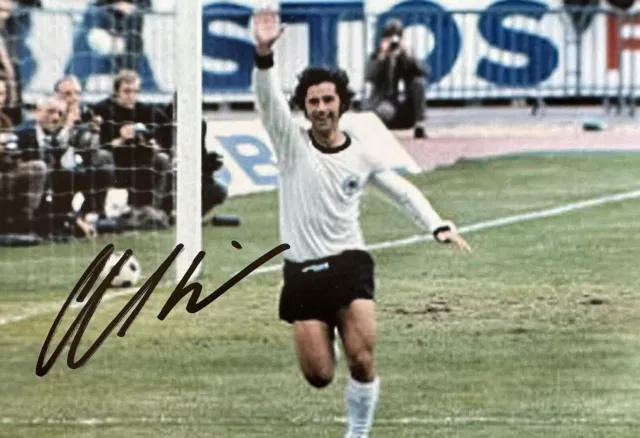 Gerd Muller Hand Signed 6X4 West Germany Photo + Proof 3