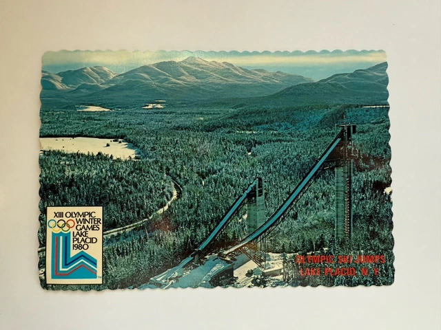 Vintage enamel 1980 Lake Placid Olympic Winter Games