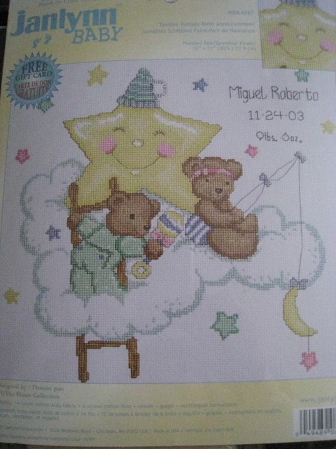 Kit De Broderie Point De Croix Janlynn – Motif Estampillé Oursons