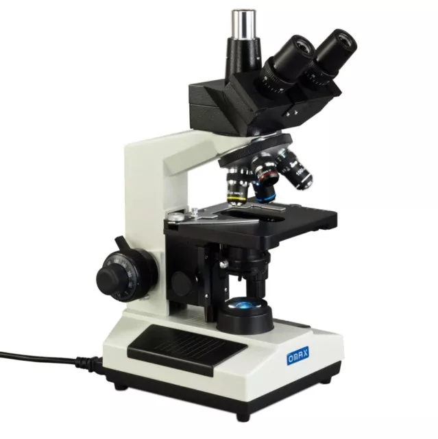 OMAX 40X-1600X Compound Lab Biological Trinocular Microscope with LED Light