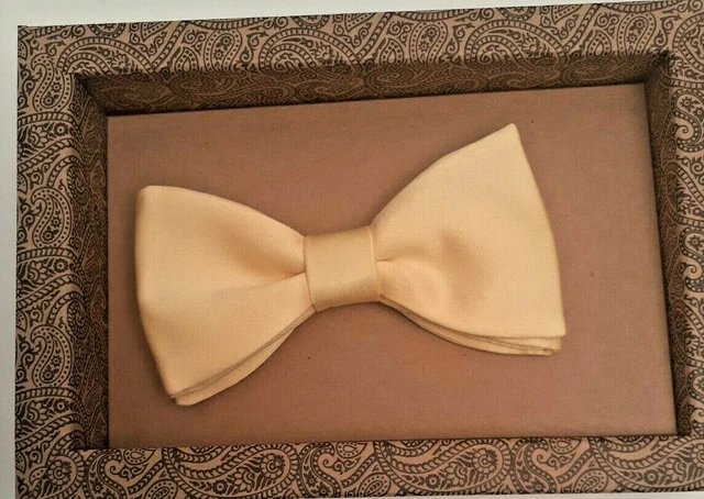 Yellow Bow Tie For Men Satin Pre Tied Adjustable Formal Tuxedo Accessories