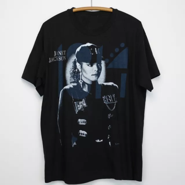 1990 Janet Jackson Rhythm Nation Tour Shirt Unisex Black Shirt