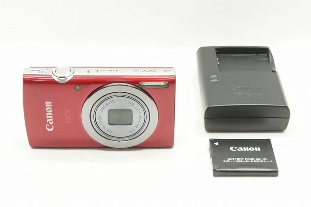 "MINT" Canon IXY 160 20.0MP Compact Digital Camera Red #231111d