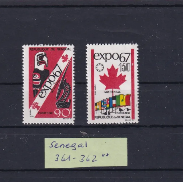 Senegal 1967 - EXPO '67 Montreal - Mil 361 - 362 **