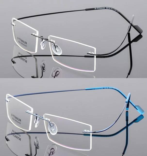 Titanium Super Light  Frameless Minus Glasses Rimless Nearsighted Glasses-1~-6