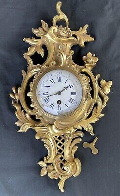 Sale❗️Gorgeous Louis Xv French  Solid Gilded Bronze’’ Cartel’’ Wall Clock W/Key