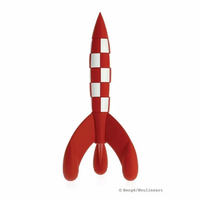 Tim And Struppi Rocket Synthetic Resin Figurine Moulinsart Tintin 17cm 42615