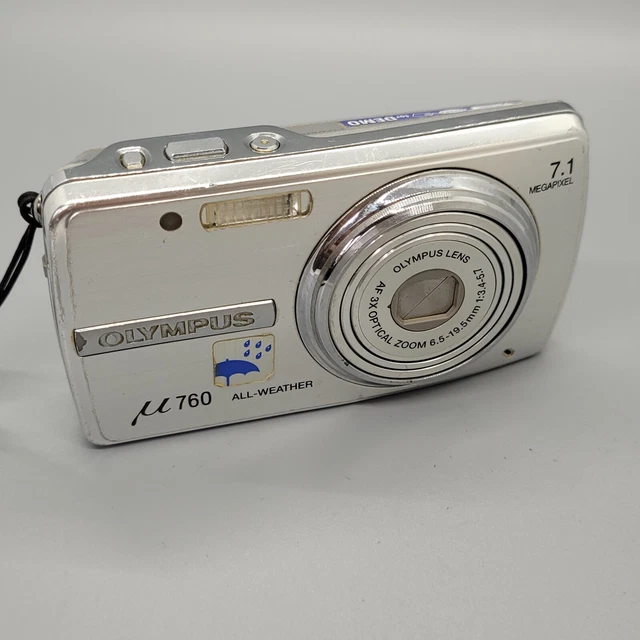 Olympus Mju 760 7.1MP Compact Digital Camera Silver Tested