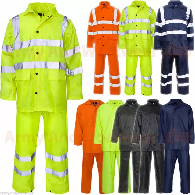 Donna Uomo Impermeabile Tuta Set Giacca Pantaloni Puddle Abbigliamento da Lavoro