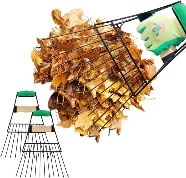 LEAF SCOOPS STEEL Hand Rakes for Picking up Leaves $41.99 - PicClick