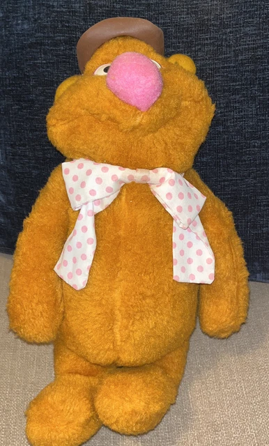 Vintage 1976 Fisher Price - Fozzie Bear 14" Plush Muppets Jim Henson w Hat