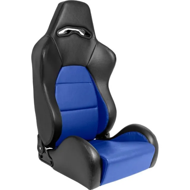 AutoStyle x1 Singolo Universale Reclinabili SPORTS Secchio Seat Nero Blu +