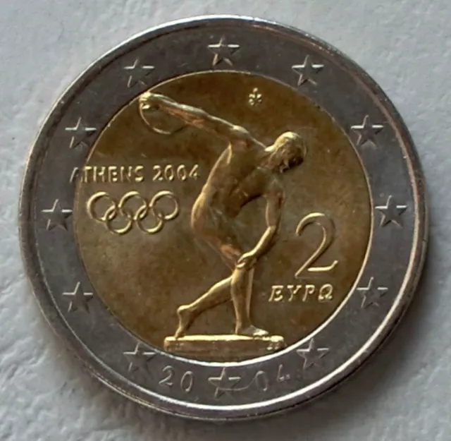 2 Euro Gedenkmünze Griechenland 2004 Olympische Sommerspiele Athen unz.