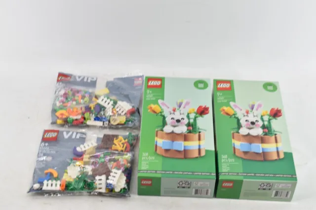 Lego Easter Basket 40587 W/ VIP Add On 40606 Lot Of 2 (3113C)