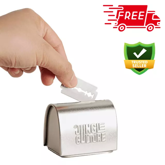 Safety Razor Blade Disposal Tin Box Zero Waste Eco Friendly Blades Storage Bank