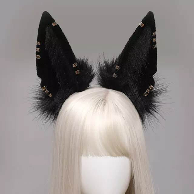 Unisex Wolf Ears Headband Halloween Ears Headwear Role-Playing Cute Furry Gift