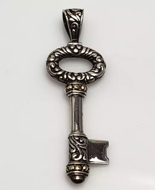 EFFY Balissima Sterling Silver & 18k Yellow Gold Key Pendant