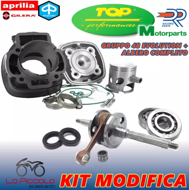 MODIFICA DR D.48 70cc PIAGGIO ZIP SP NRG NTT + ALBERO MOTORE CUSCINETTI PARAOLI