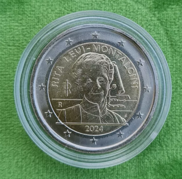 ITALIA 2024 RITA LEVI MONTALCINI capsula FDC Moneta 2 euro commemorativa