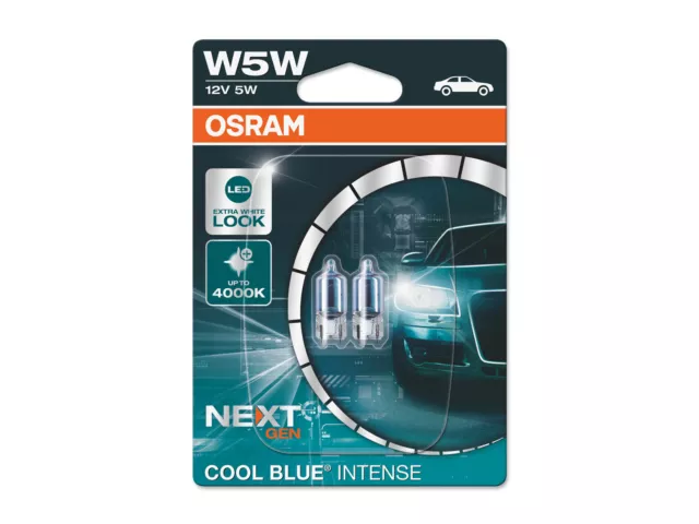 OSRAM W5W 12V W5W Glassockel Cool Blue INTENSE NextGeneration 4000K Blister  Set - 2 Stück