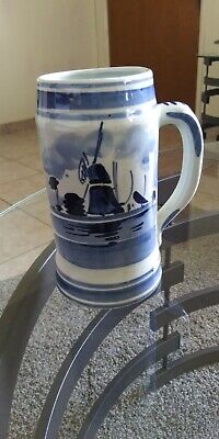 Collectibles..LOOK!! Delft. beer or Coffee Mug Hand-painted Made in Holland.nice