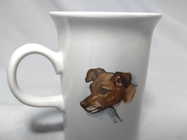 Terrier Mug Louise Wood Aldridge England Rat Terrier Hunting Dog Vintage