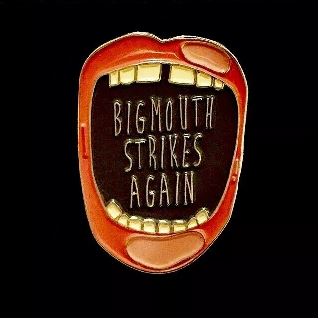 The Smiths Morrissey Bigmouth Strikes Again' Pin Badge. Manchester, Indie