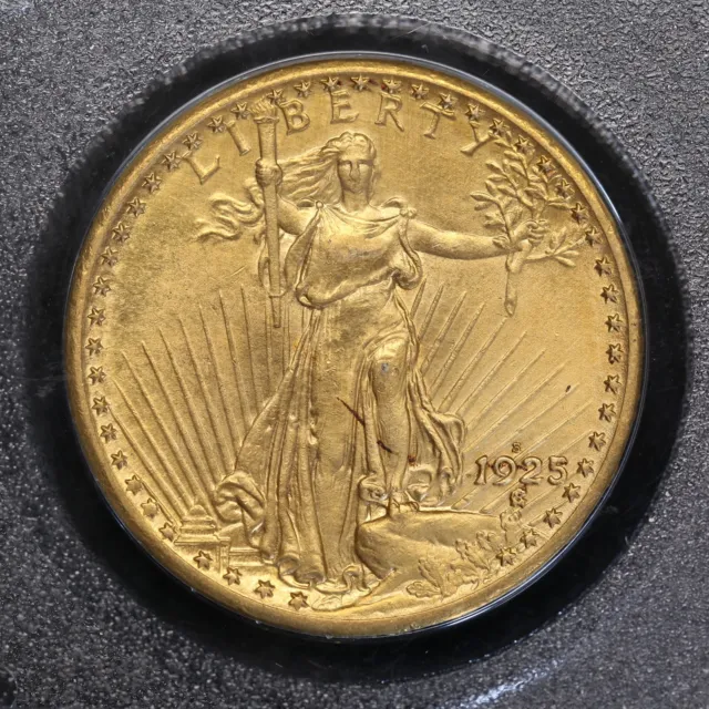 Sharp 1925 S Us Gold St Gaudens $20 Double Eagle 1925S No Reserve Auction! Nr