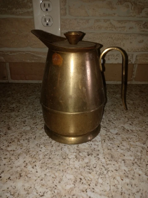Vintage Brass MP Maxwell Phillips New York Tea/Water Pitcher