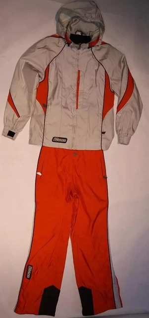 *~* FRENCYS *~* TOP QUALITÄT Damen Skianzug orange grau Gr. 36 Rennanzug
