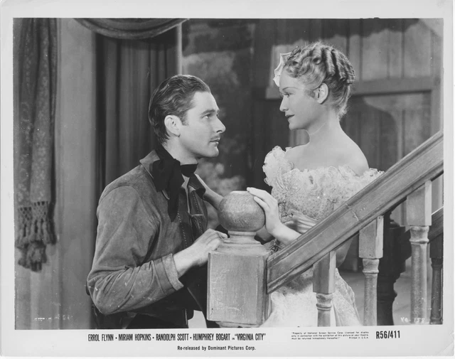 VIRGINIA CITY PHOTO ERROL FLYNN/MIRIAM HOPKINS original hall
