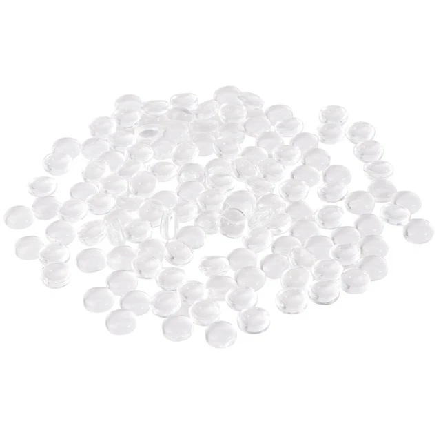 Pendientes decorativos de cúpula de vidrio transparente con cuentas de cuello
