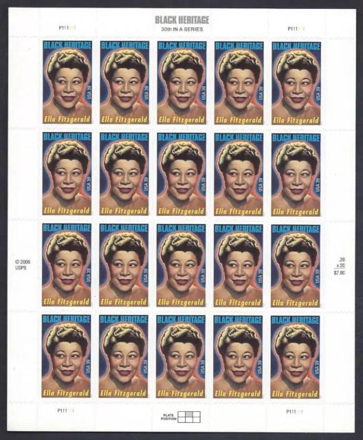 US STATI UNITI 2007 Minifoglio Eredità Nera - Omaggio Ella Fitzgerald MNH**