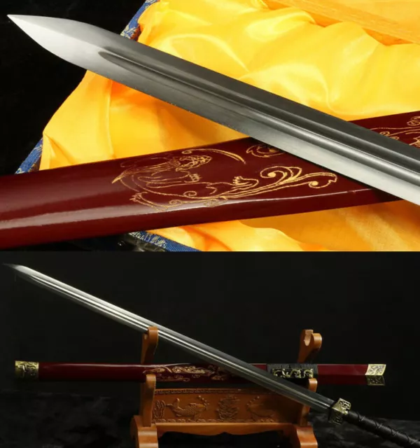 42“ Red Saya Has Dragon 1060 Carbon Steel Sharp Chinese Han Sword 汉剑