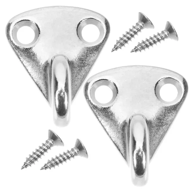 2 Pcs 316 Stainless Steel Hooks Board Marine Wearable